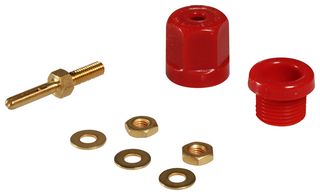 RP25GR. - TEST RECEPTACLE, PIN-RECEPTACLE, 25A, WW, RED - SUPERIOR ELECTRIC