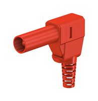22.1042 + 22.2370-22 - Banana Test Connector, 4mm, Plug, Cable Mount, 32 A, 500 V, Nickel Plated Contacts, Red - STAUBLI