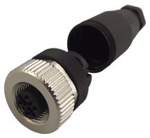 9904301404 - Circular Connector, 713 Series, Cable Mount Receptacle, 4 Contacts, Screw Socket, Threaded - BINDER