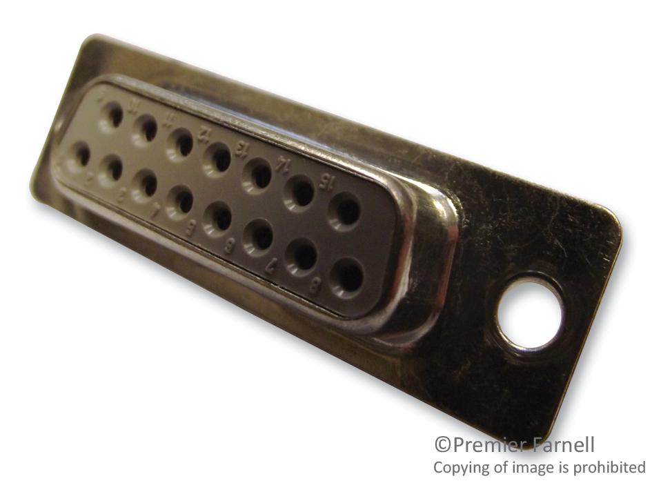 FDA-15ST2/1-LF SOCKET, D, FILTERED, T&D, 15WAY CINCH CONNECTIVITY SOLUTIONS