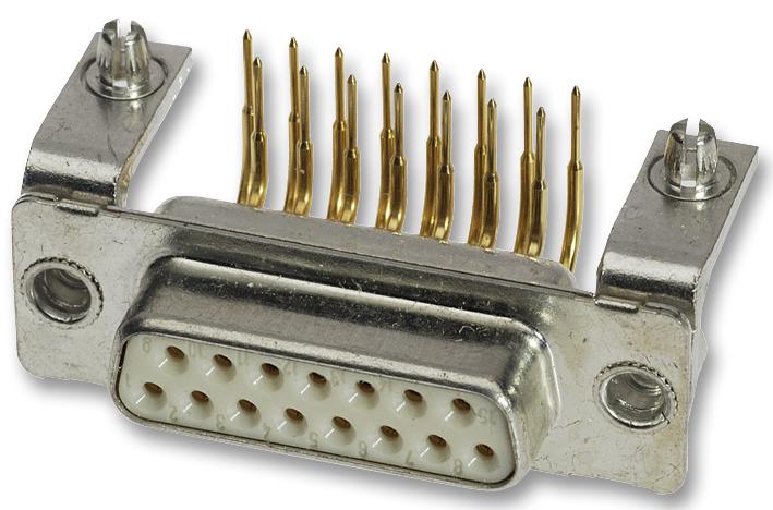 09642147242 SOCKET, D, FILTERED, PCB, R/A, 15WAY HARTING