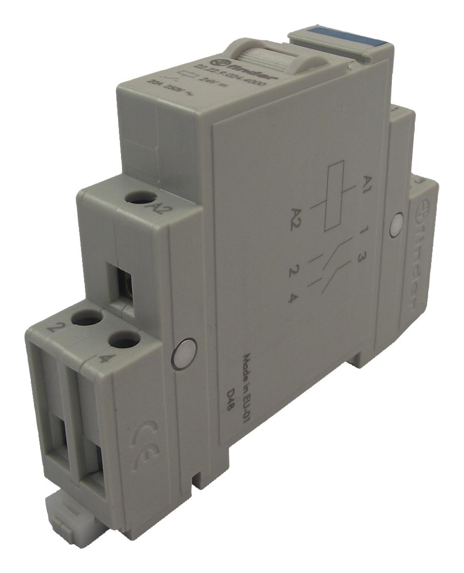 22.22.9.024.4000 RELAY, DPST-NO, 250VAC, 20A FINDER