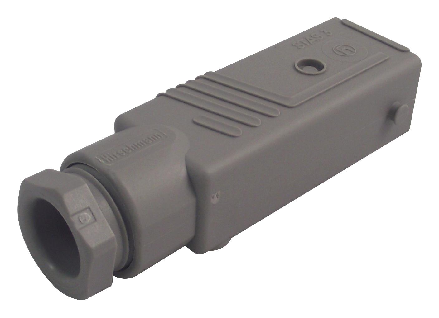 STAS3N RECTANGULAR, PLUG, 3+PE WAY, CABLE HIRSCHMANN