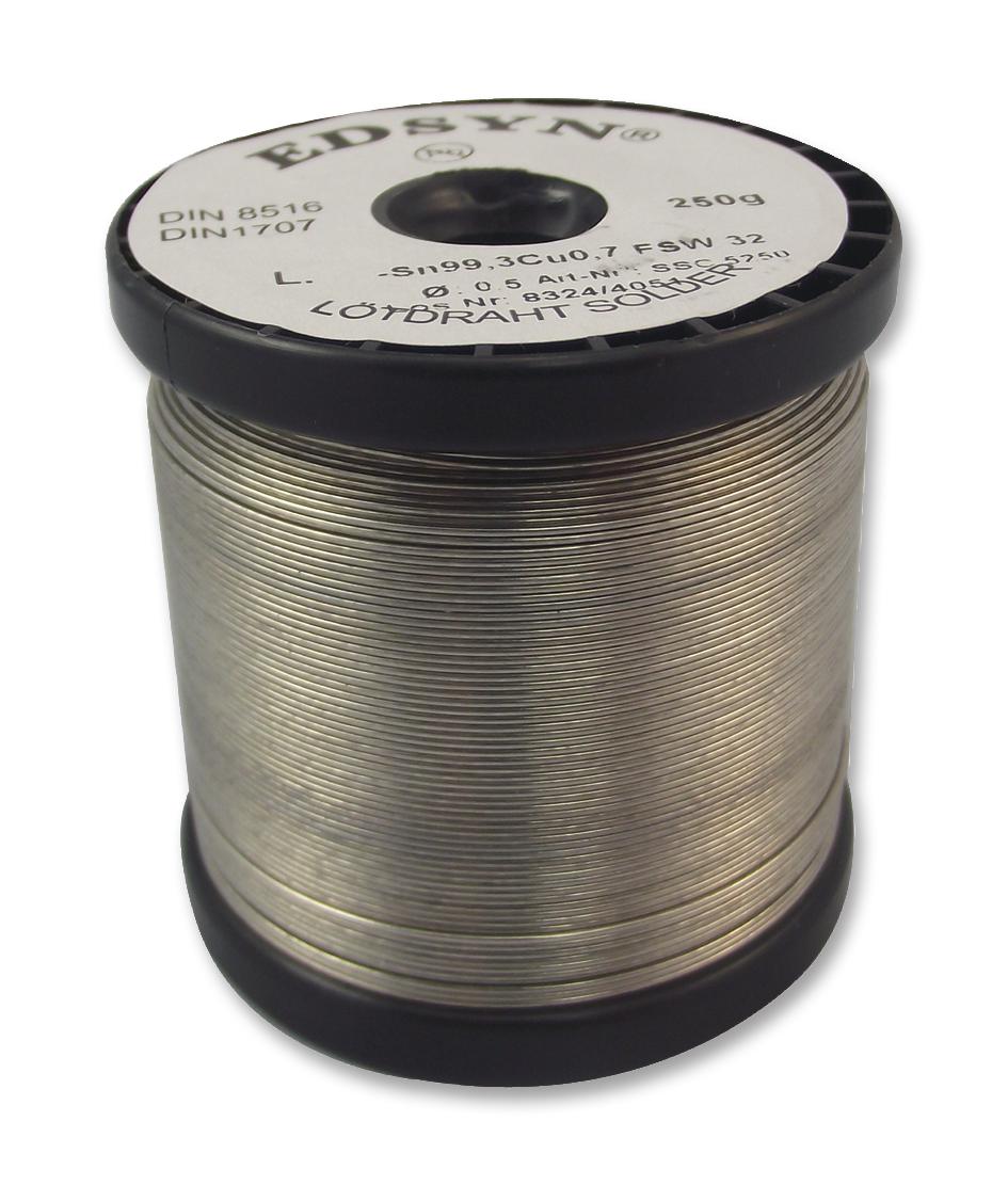 SSC 5250 SOLDER WIRE, LEAD FREE, 0.5MM, 250G EDSYN