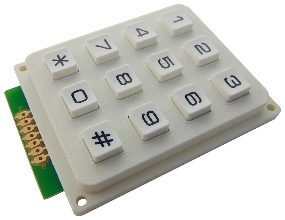 MCAK304NWWB KEYPAD, 3X4 ARRAY, PLASTIC MULTICOMP