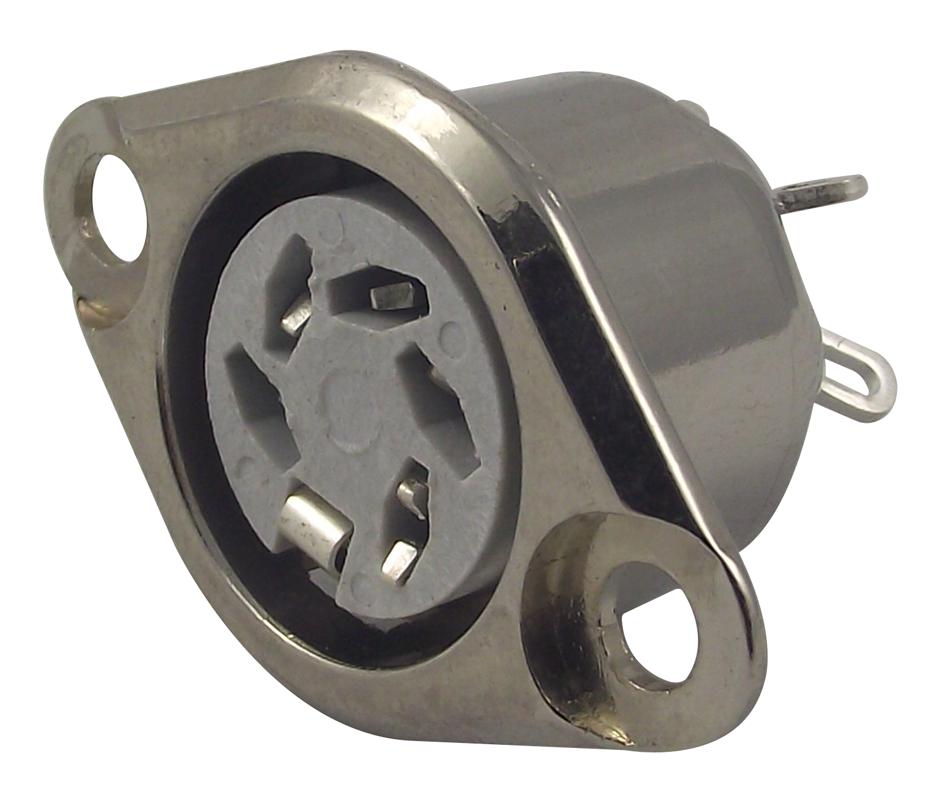 630-0510 SOCKET, DIN, FLANGED, 240DEG, 5POLE DELTRON COMPONENTS
