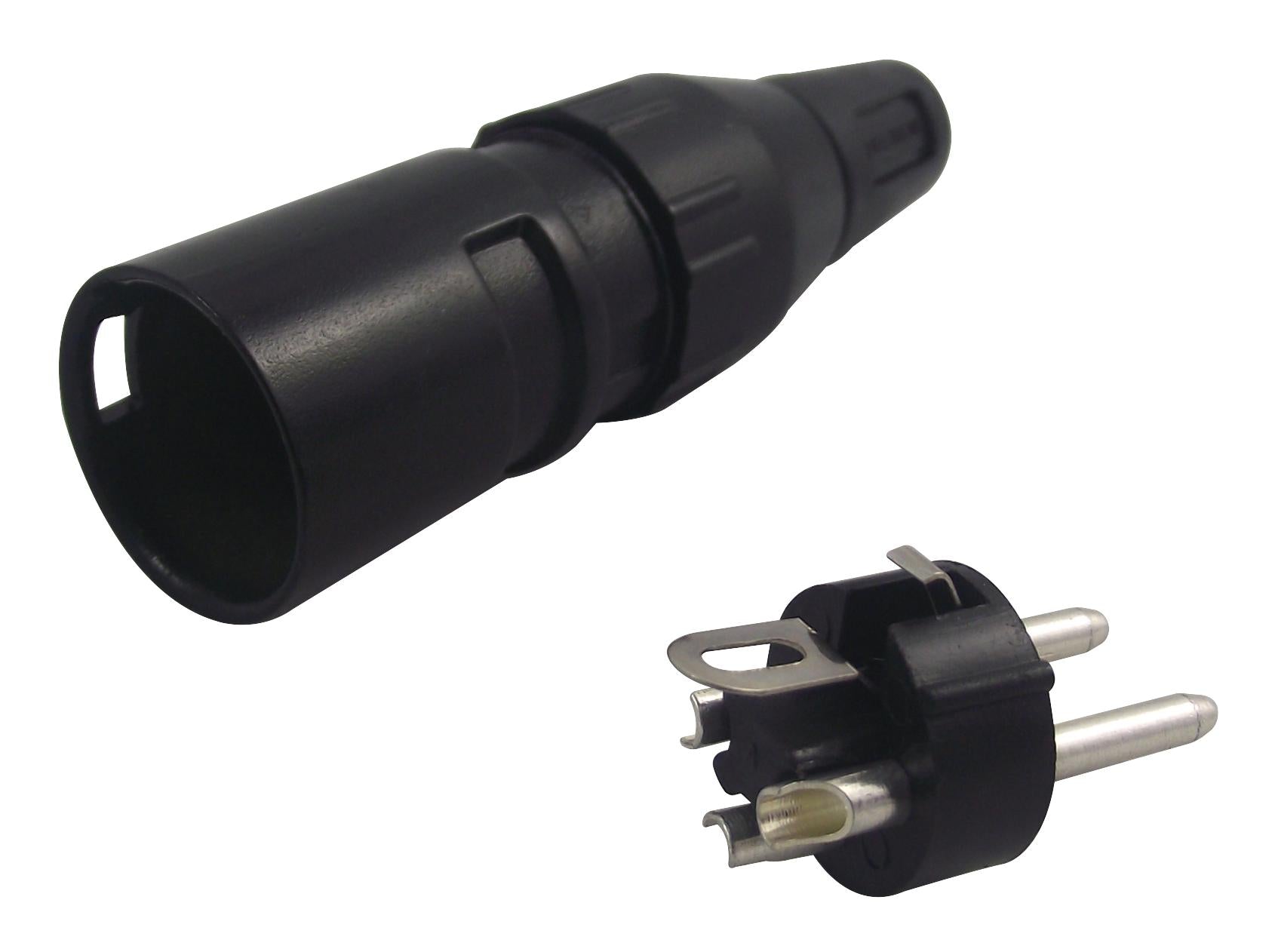 709-0300 PLUG, XLR, FREE, BLACK, 3POLE DELTRON COMPONENTS
