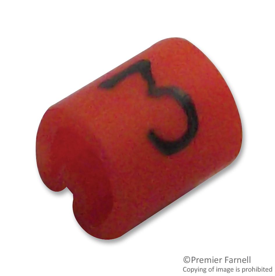 05811303 CABLE MARKER, 3, ORANGE, PK100 TE CONNECTIVITY