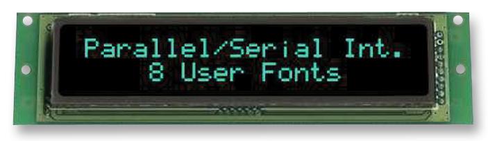 CU20025-TW200A VFD MODULE, 2X20, 5MM NORITAKE ITRON