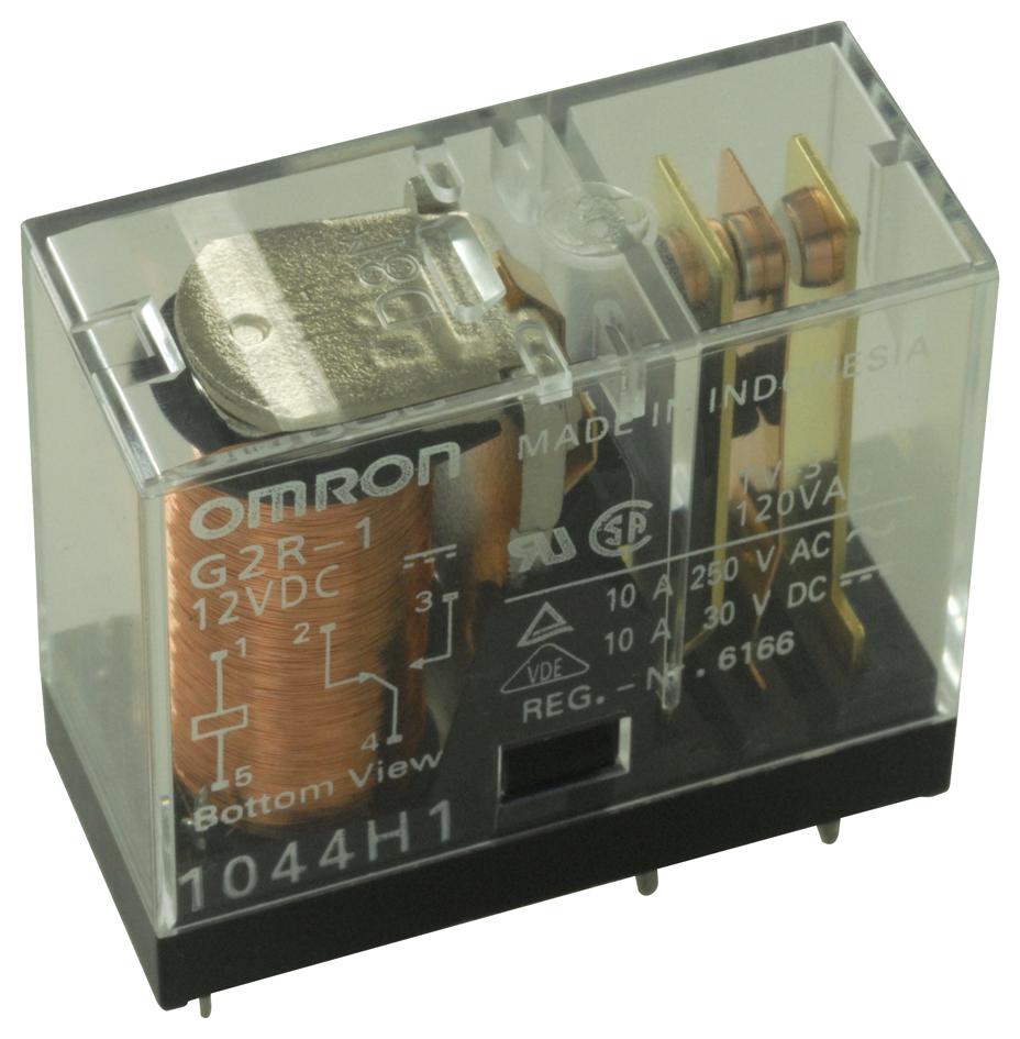 G2R-2A DC24 POWER RELAY, DPST-NO, 24VDC, 5A, THT OMRON