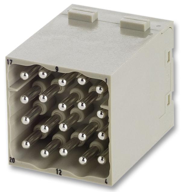 09 14 020 3001 MODULE, EEE, 20WAY, MALE HARTING