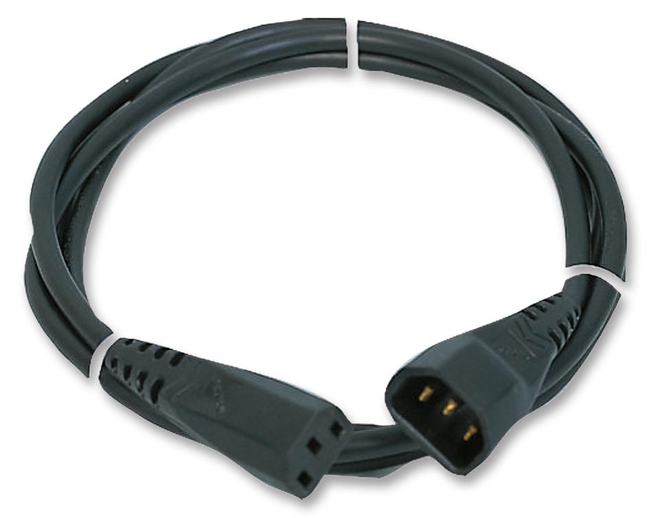 SH10200R POWER CORD, IEC C13 TO IEC C14, 0.5M PRO ELEC