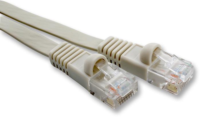 2966-1F LEAD, FLAT CAT6 UTP, BEIGE, 1M VIDEK