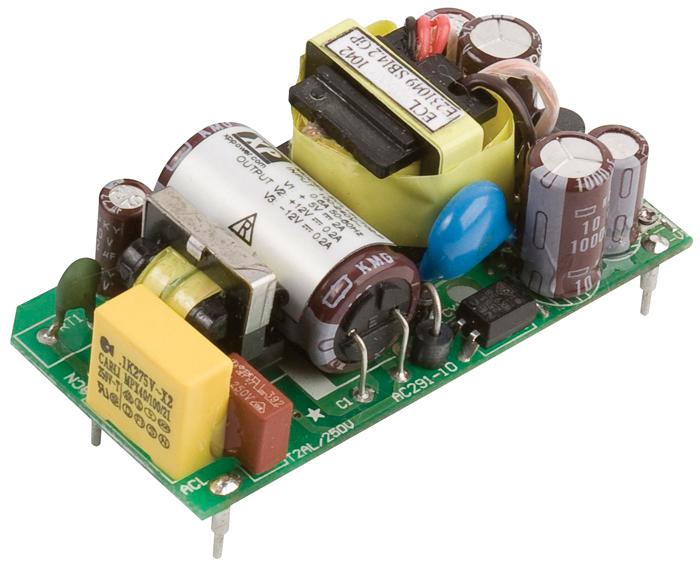 ECL30UD03-P AC/DC PSU, DUAL O/P, 30W, PCB MOUNT XP POWER