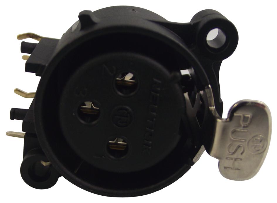 NC3FAAH2 SOCKET, XLR, PCB, HORIZONTAL, 3POLE NEUTRIK