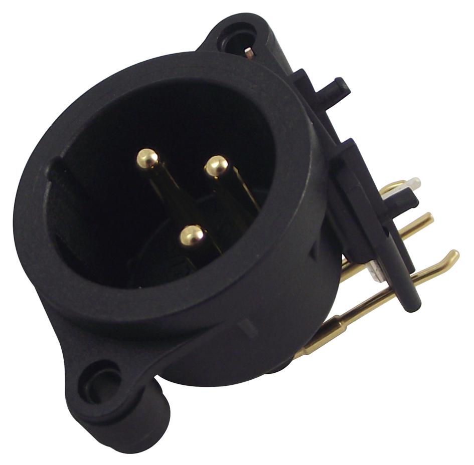 NC3MAAH PLUG, XLR, PCB, HORIZONTAL, 3POLE NEUTRIK