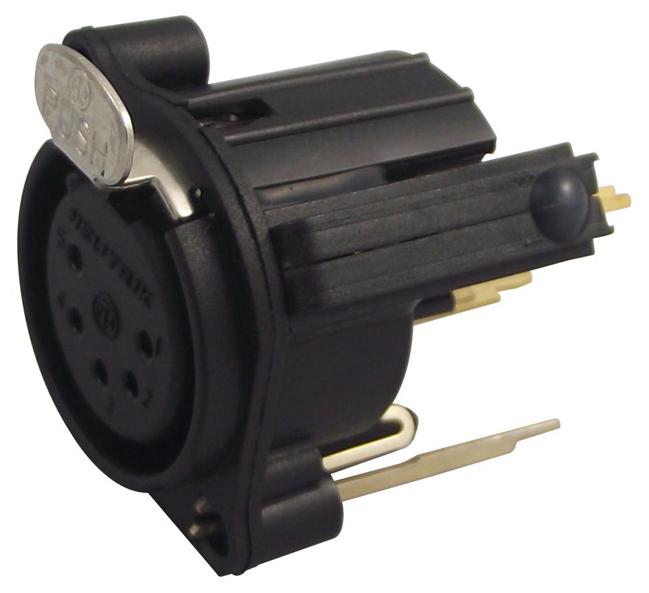 NC5FAV-SW SOCKET, XLR, PCB, SWITCHED, 5POLE NEUTRIK