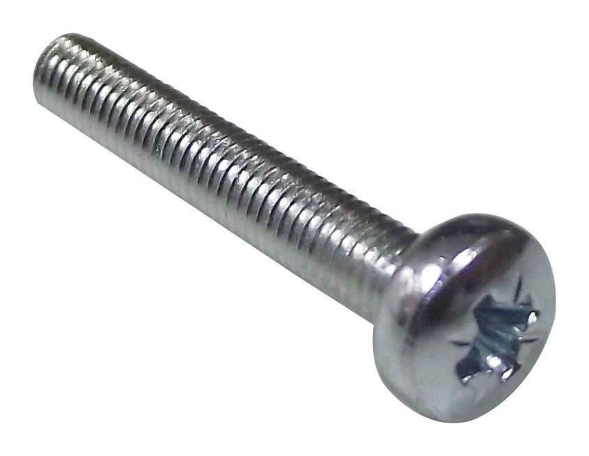 M4 40 PRSTMC Z100 SCREW, POZI PAN, STEEL, BZP, M4X40,PK100 TR FASTENINGS