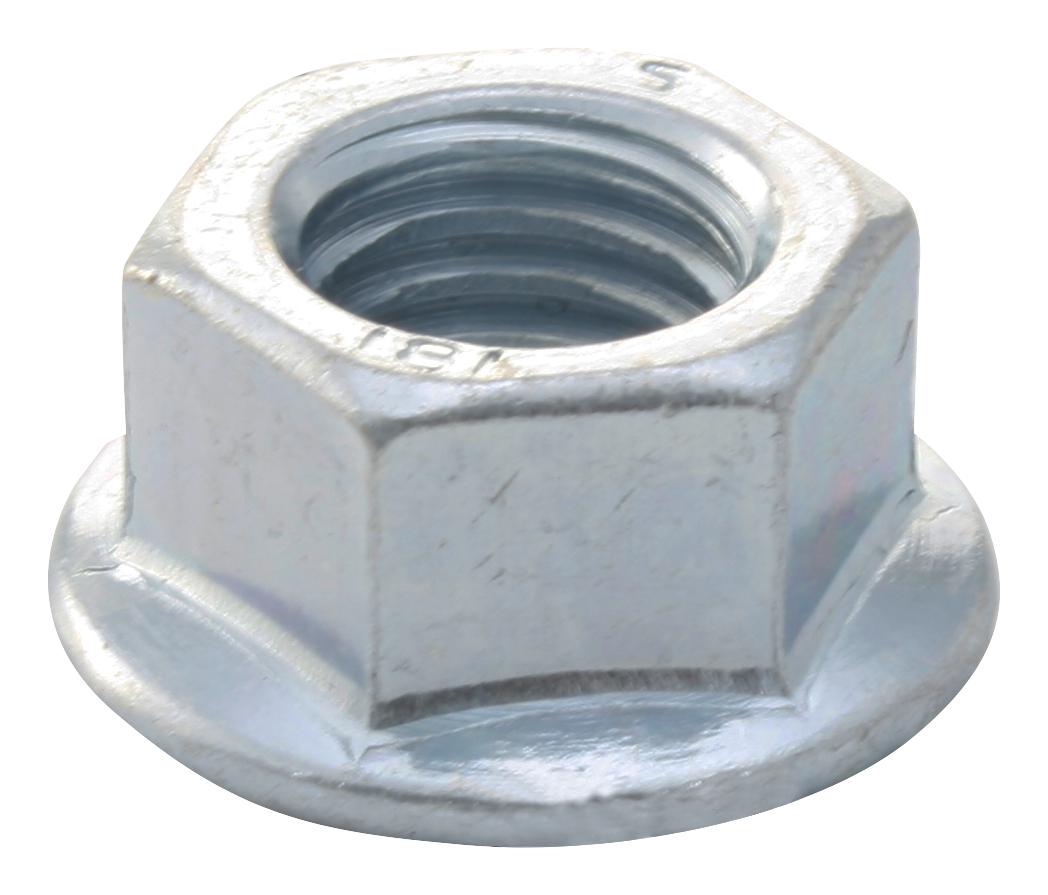 M10- SFST-Z50- FLANGE NUT, SERRATED, BZP, M10, PK50 TR FASTENINGS