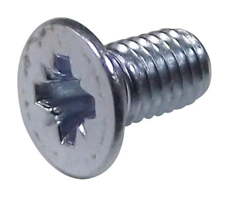 M3 16 KRSTMC Z100 SCREW, POZI, CSK, STEEL, BZP, M3X16 TR FASTENINGS