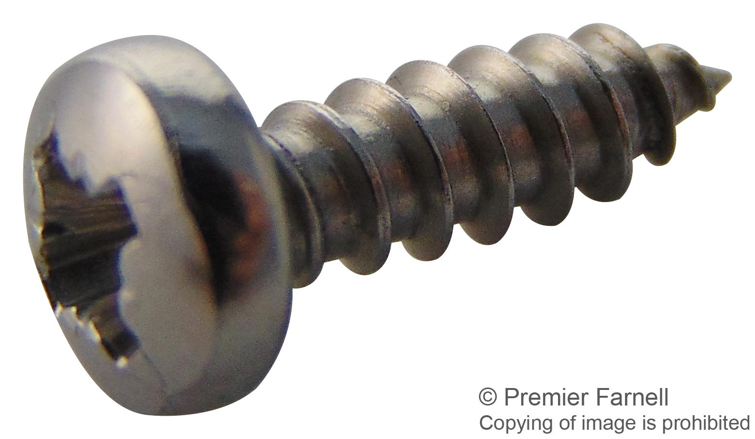 N40.375 PRA2ABS100- SCREW, POZI PAN, STEEL, A2, #4X3X8,PK100 TR FASTENINGS