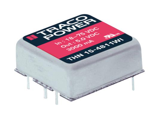 THN 15-2413WI DC/DC CONVERTER, 15W, 15V, 1A TRACO POWER