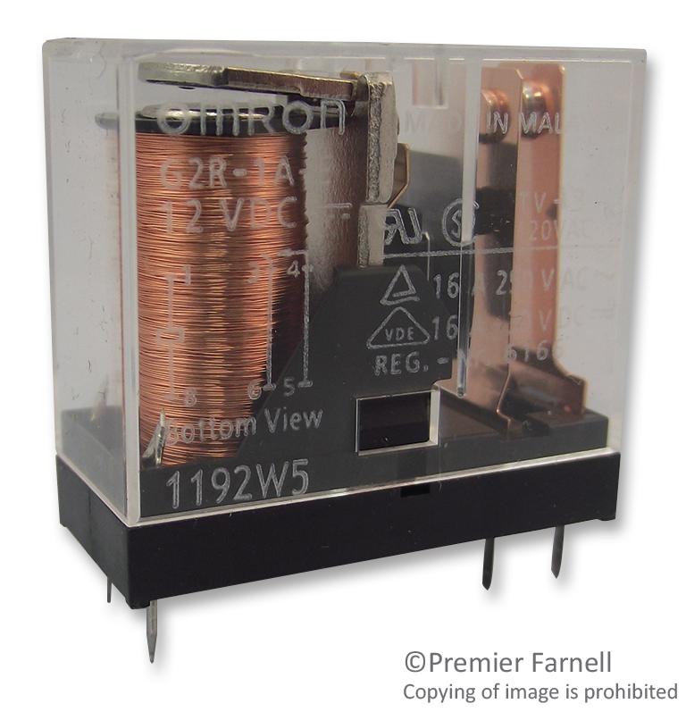 G2R-1-H DC24 POWER RELAY, SPDT, 24VDC, 16A, THT OMRON