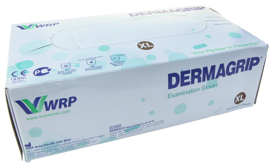 509-0018 LATEX GLOVE, XL, BOX 100, PK100 MULTICOMP