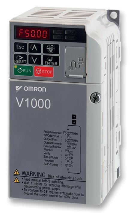 VZAB0P7BAA INVERTER DRIVE, 1.1KW, 200VAC, 5A OMRON
