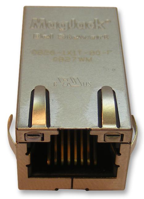 0826-1X1T-80 JACK, GIGABIT, POE WITH LEDS BEL MAGNETIC SOLUTIONS