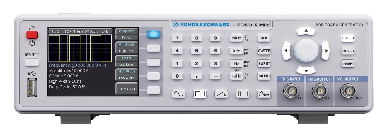 R&S HMF2550 ARBITRARY FUNCTION GENERATOR, 50MHZ ROHDE & SCHWARZ