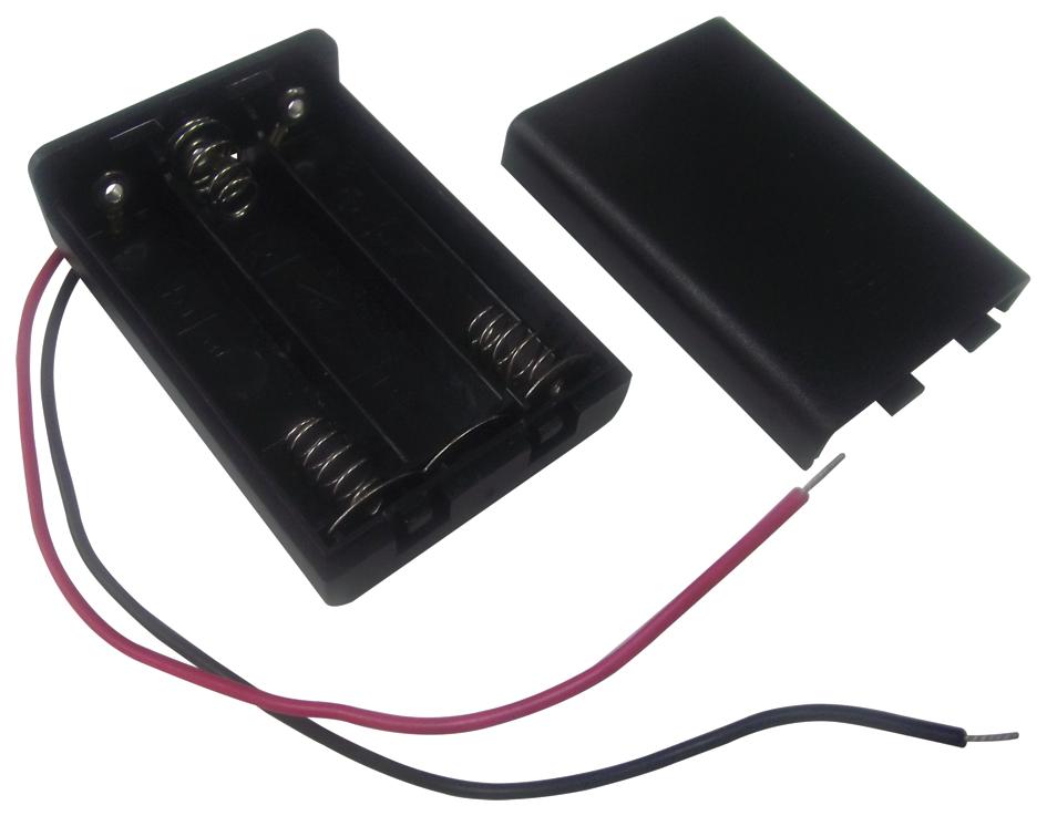 2484 BATTERY BOX, 150MM LEAD, 3 AAA KEYSTONE