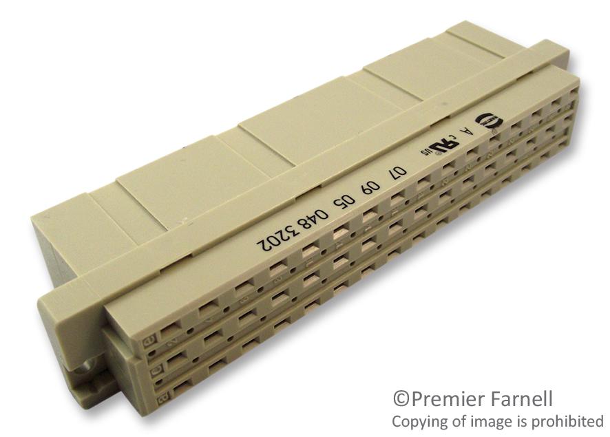 09 05 048 3202 PC BOARD CONNECTOR, DIN 4 HARTING