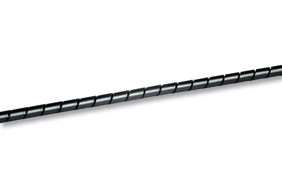 161-41101 SLEEVING, SPIRAL, PE, 4MM, BLK, 30M HELLERMANNTYTON