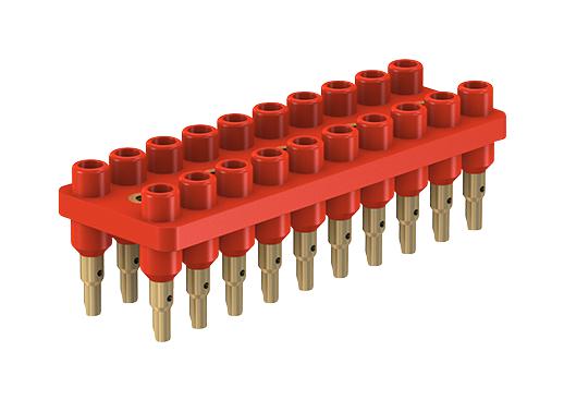 63.9358-22 SOCKET, 20 POLE, 12MM, RED STAUBLI