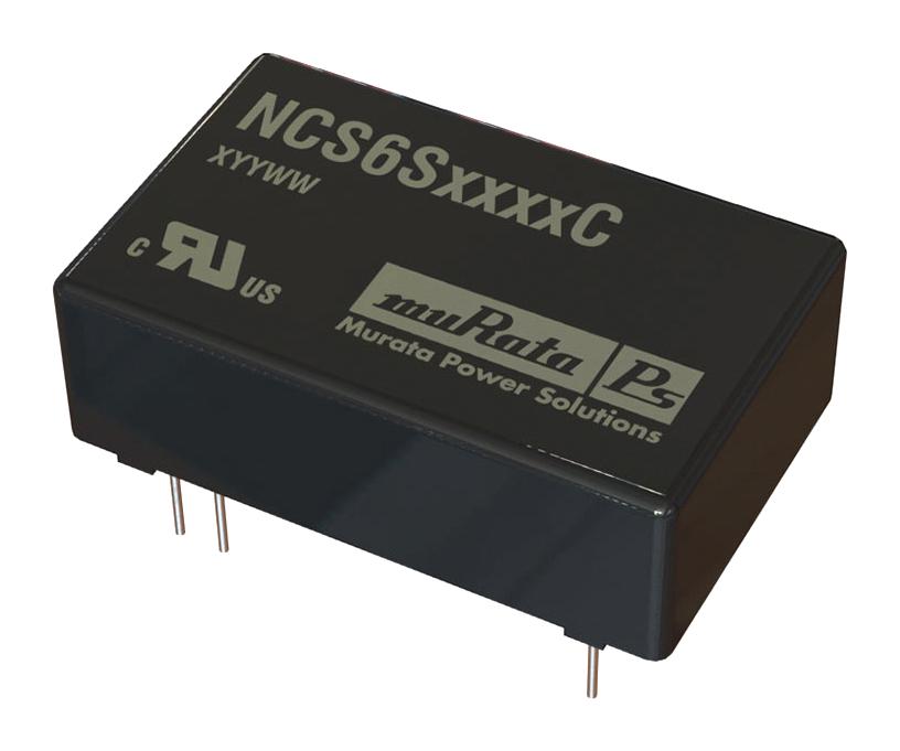 NCS6S4812C CONVERTER, DC/DC, 48-12V 4:1 I/P 6W MURATA POWER SOLUTIONS