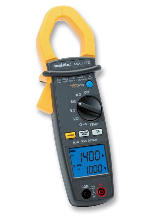 MX0675 CLAMP, MULTIMETER AC-DC TRMS 1KA METRIX