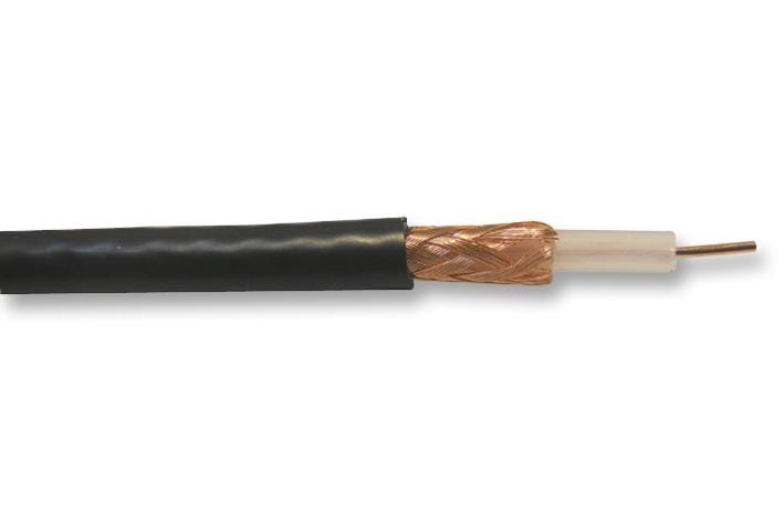 URM43.00100 CABLE, COAX, URM43, BLACK, 100M BELDEN