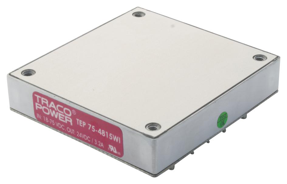 TEP 75-2412WI CONVERTER, DC DC, 75W, 12V, 6.3A TRACO POWER