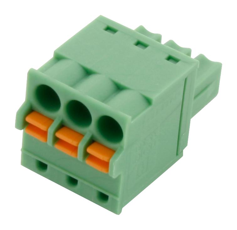 FK-MCP 1,5/3-ST-3.81 TERMINAL BLOCK, PLUGGABLE, 3POS, 16AWG PHOENIX CONTACT