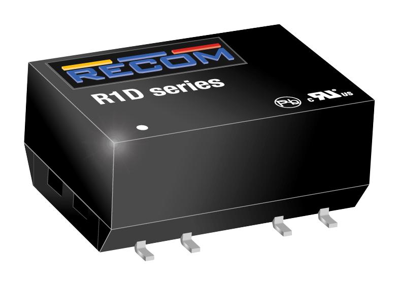 R1D-0505 DC/DC, UNREG, 1W, 1KV, +/-05V, DUAL RECOM POWER