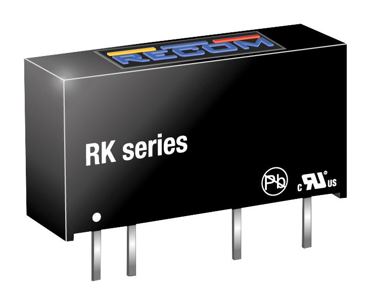 RK-0505S DC/DC, UNREG, 1W, 3KV, 5V, SIP7 RECOM POWER