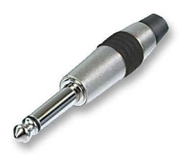 NYS224C-0 PLUG, 6.35MM, 2WAY, BLACK REAN