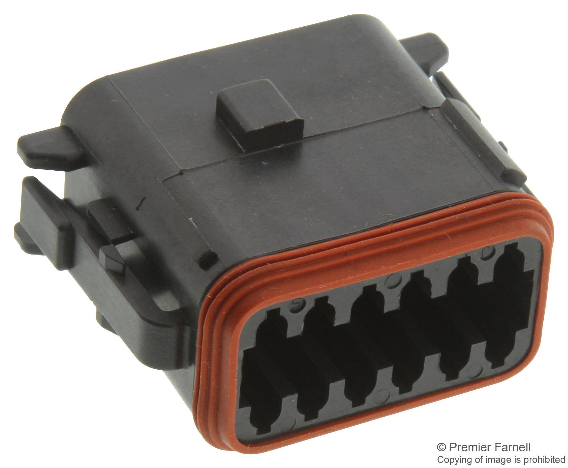 DT0612SA-CE10 HOUSING, PLUG, DUAL ROW, 12 WAY, PLASTIC DEUTSCH - TE CONNECTIVITY