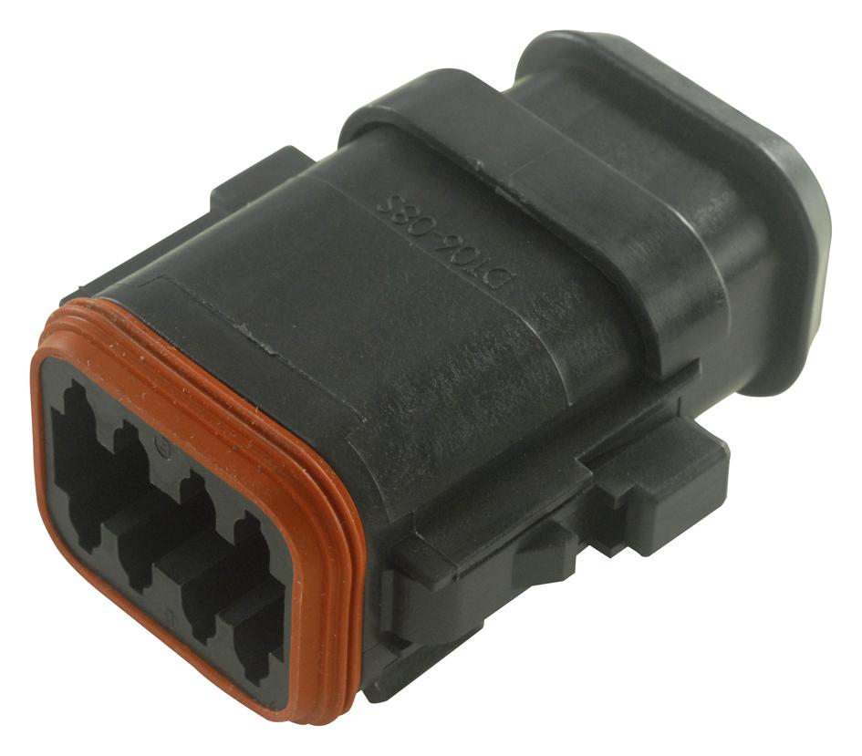 DT068SA-CE12 PLUG, BOOT, THIN WALL, 8WAY, SKT DEUTSCH - TE CONNECTIVITY