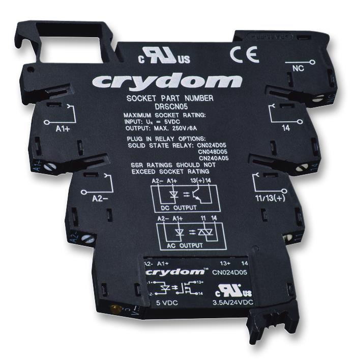 DRA-CN024D05 SSR, DIN RAIL ASSY, 240 VOLTS SENSATA/CRYDOM