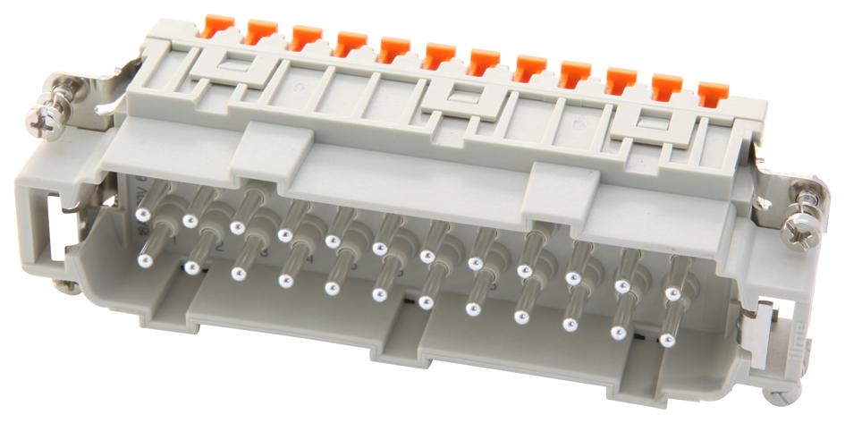 CSHM24 INSERT, MALE, 24P+E, 16A, 500V ILME