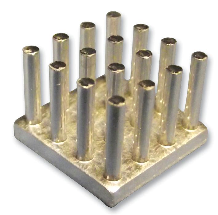 ICK S 14 X 14 X 10 LED HEATSINK, WITH PINS, SQUARE FISCHER ELEKTRONIK