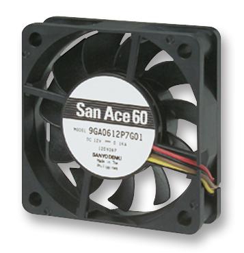 9GA0612P7G01 FAN, LOW POWER, 60X15MM, 12V SANYO DENKI