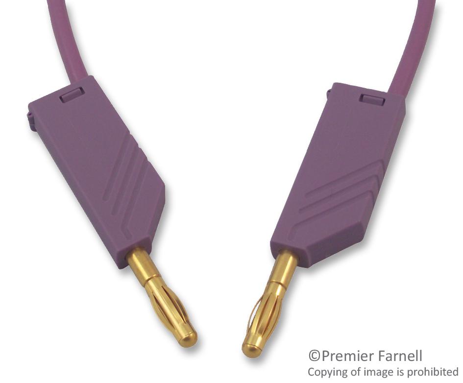 934066709 TEST LEAD, VIOLET, 2M, 60V, 32A HIRSCHMANN TEST AND MEASUREMENT